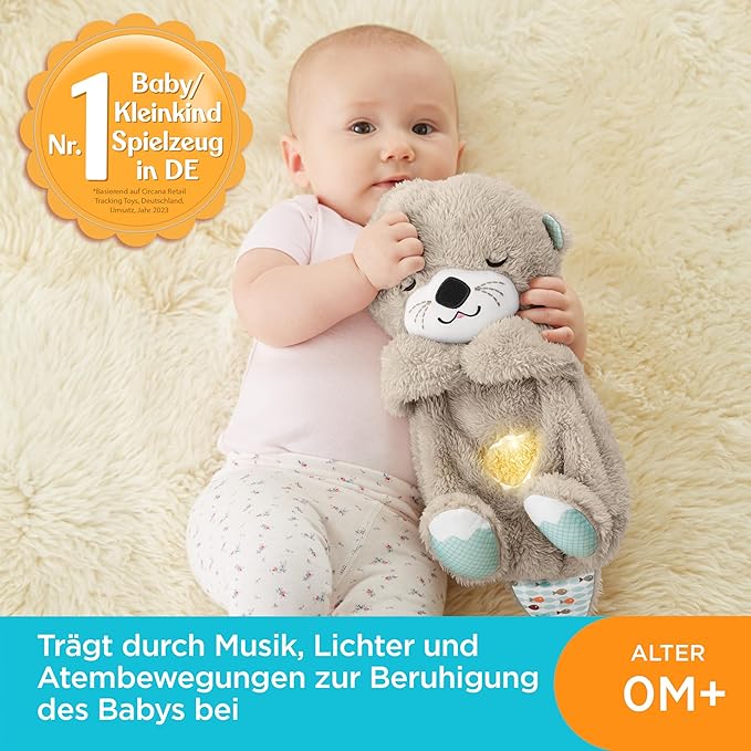 Schlummer Otter Kuscheltier mit Atembewegung und Musik